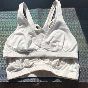 2 White V neck camis